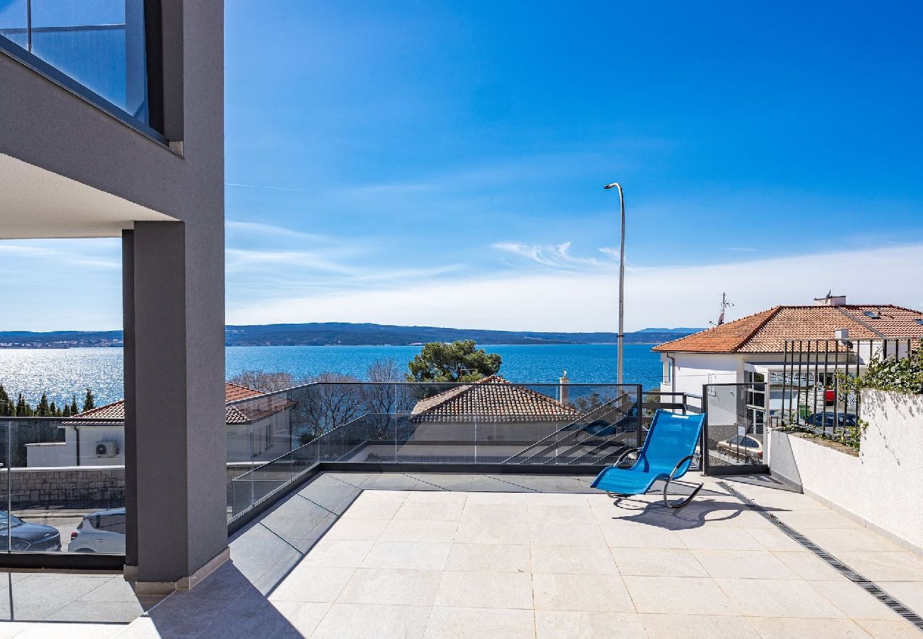 Ferienwohnung in Crikvenica - Luxury Pool Apartment With Sea View 